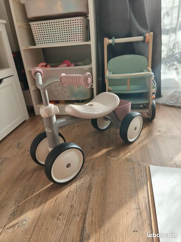 NEUF facture - porteur draisienne Smoby Rookie rose - NEUF facture (image 1)