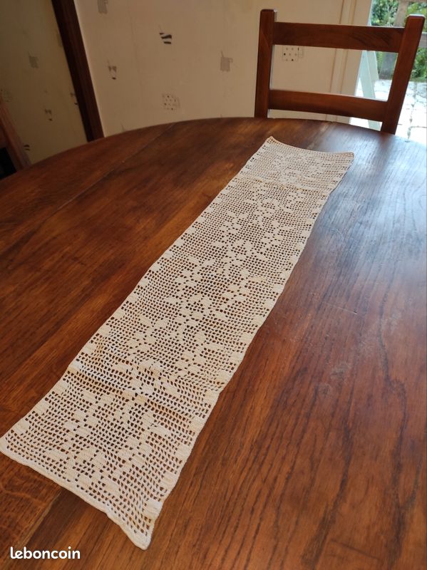 Chemin de table écru 85x20 cm (image 3)
