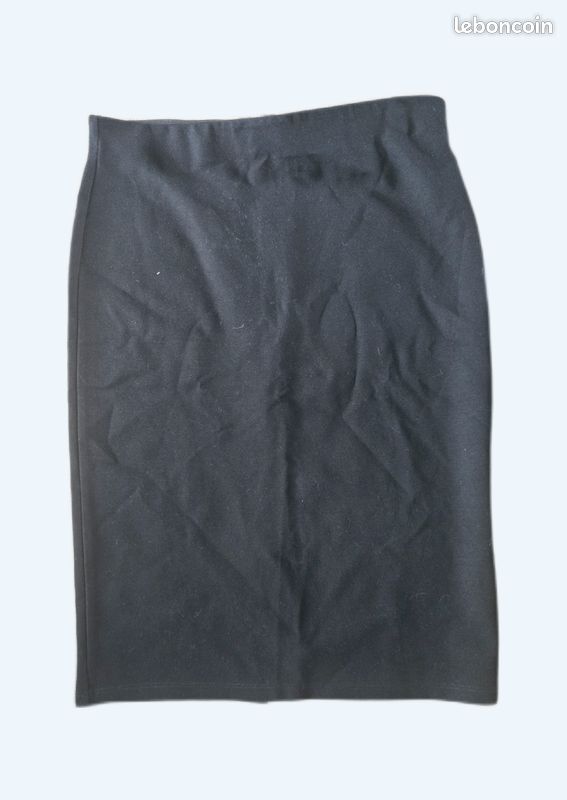 Jupe mi-longue Kiabi noire 42 (image 1)