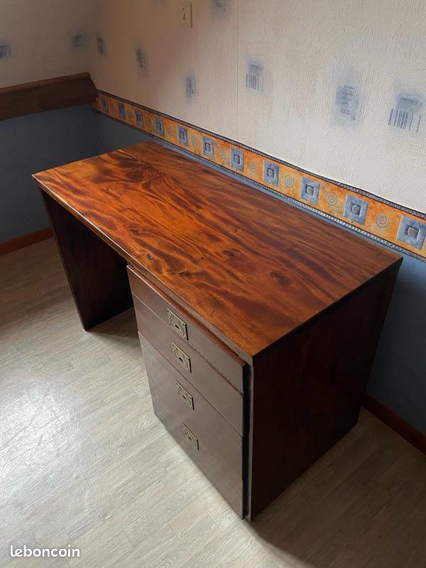 Bureau en bois massif style bateau (image 1)