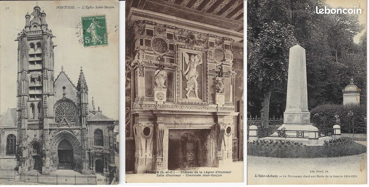 95-01 LOT 18 CARTES POSTALES ANCIENNES Département VAL d'OISE 95 Années 1890-1930 (image 9)