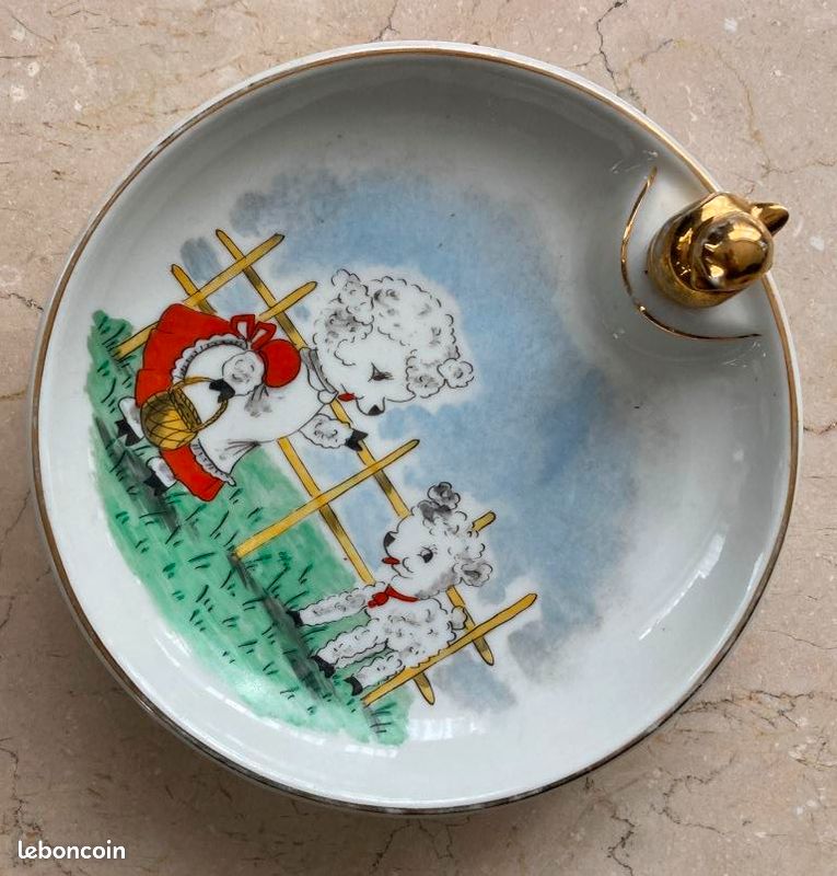 Assiette pour bébé en Limoges ancien (image 1)
