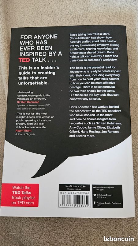 TED Talks The Official TED Guide to Public Speaking Chris