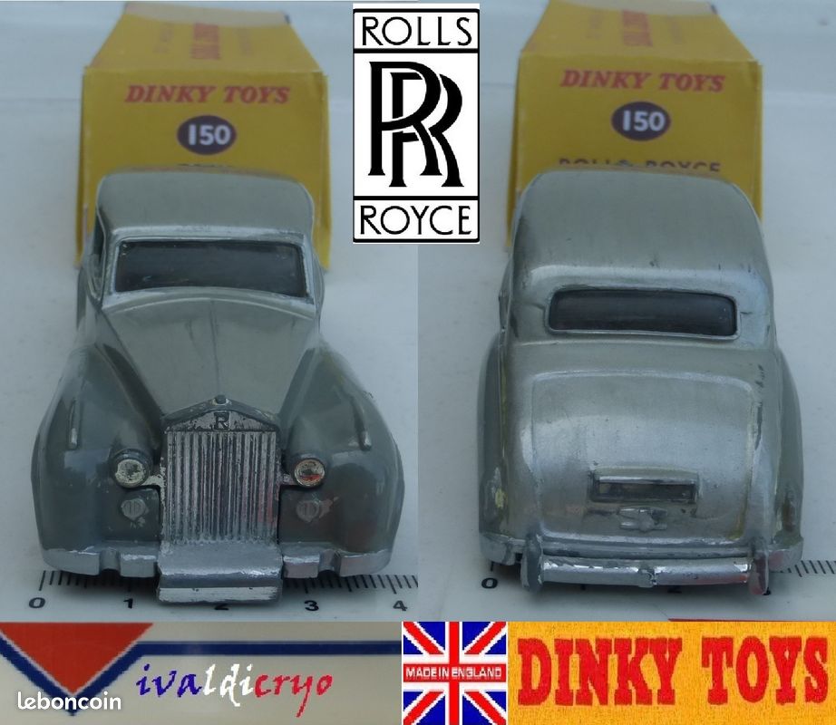 Rolls Royce Silver Wraith restaurée dinky toys england 150 boite repro 1/43 - Jeux & Jouets