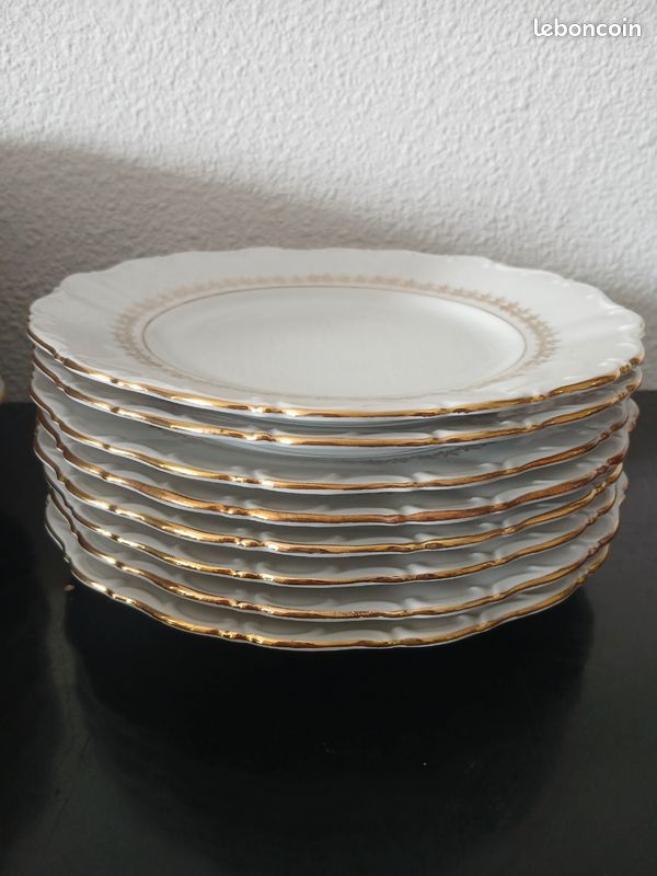 Service De Vaisselle Porcelaine Rhenania Allemagne – Motif Fleurs, 14 Pièces