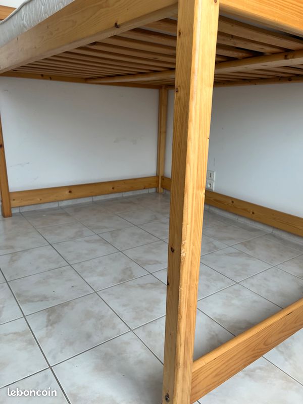 Lit Double Grande Hauteur avec Sommier et Matelas (image 5)