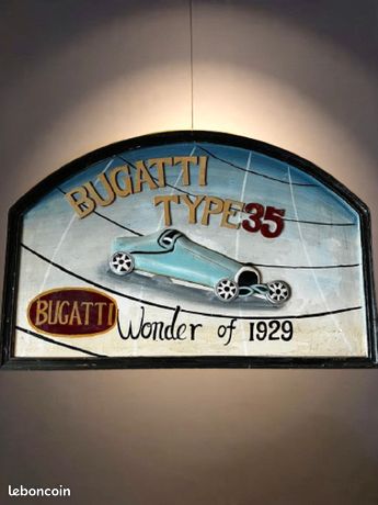 Tableau Lithographie Auto Bugatti Type 55 1932