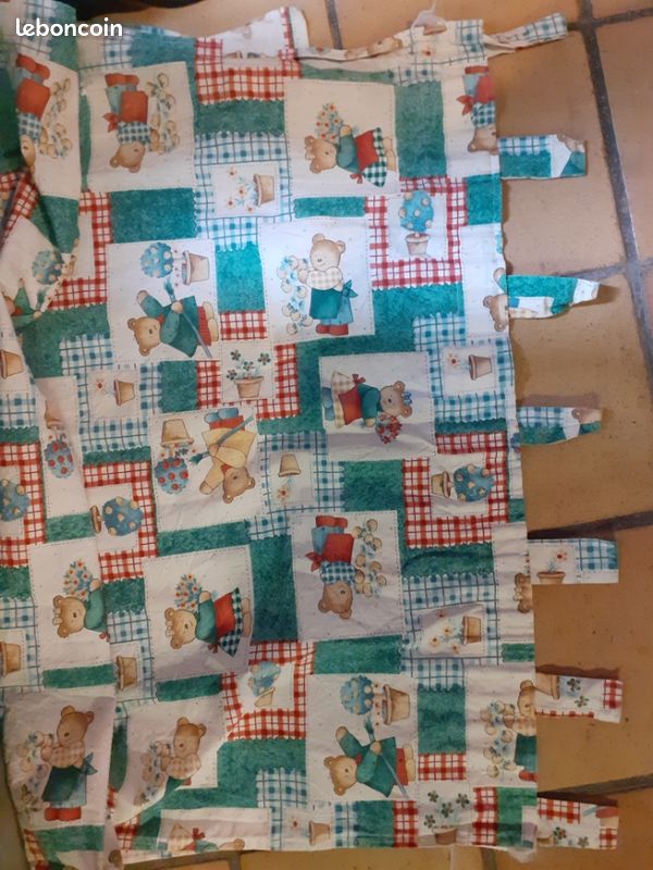 Lot de 4 rideaux enfants avec pattes, coton (image 1)