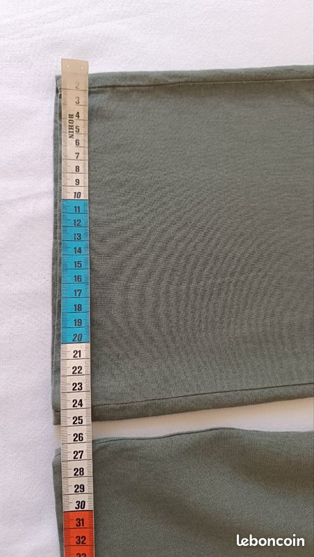 Pantalon coton lin kaki taille 34 (image 10)