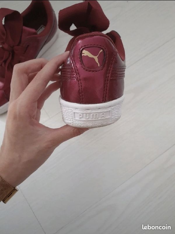 Basket Puma heart patent bordeau (image 3)