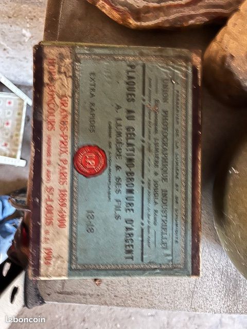Ancienne boîte neuve Lumière plaques photo vierges en verre pour stéréo - Collection