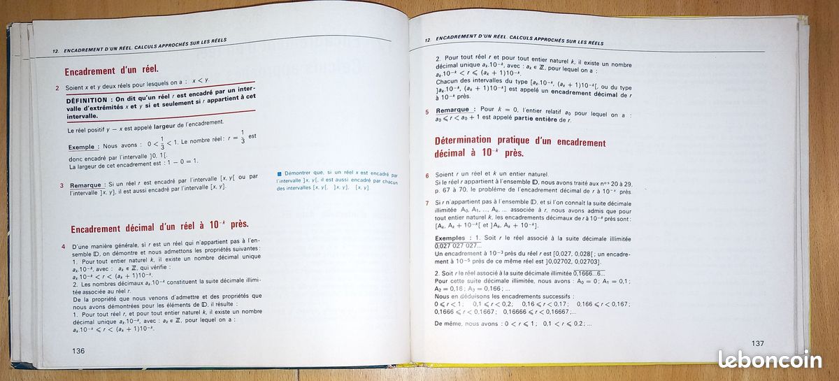 Mathématiques 4ème Belin- 1974 (image 6)