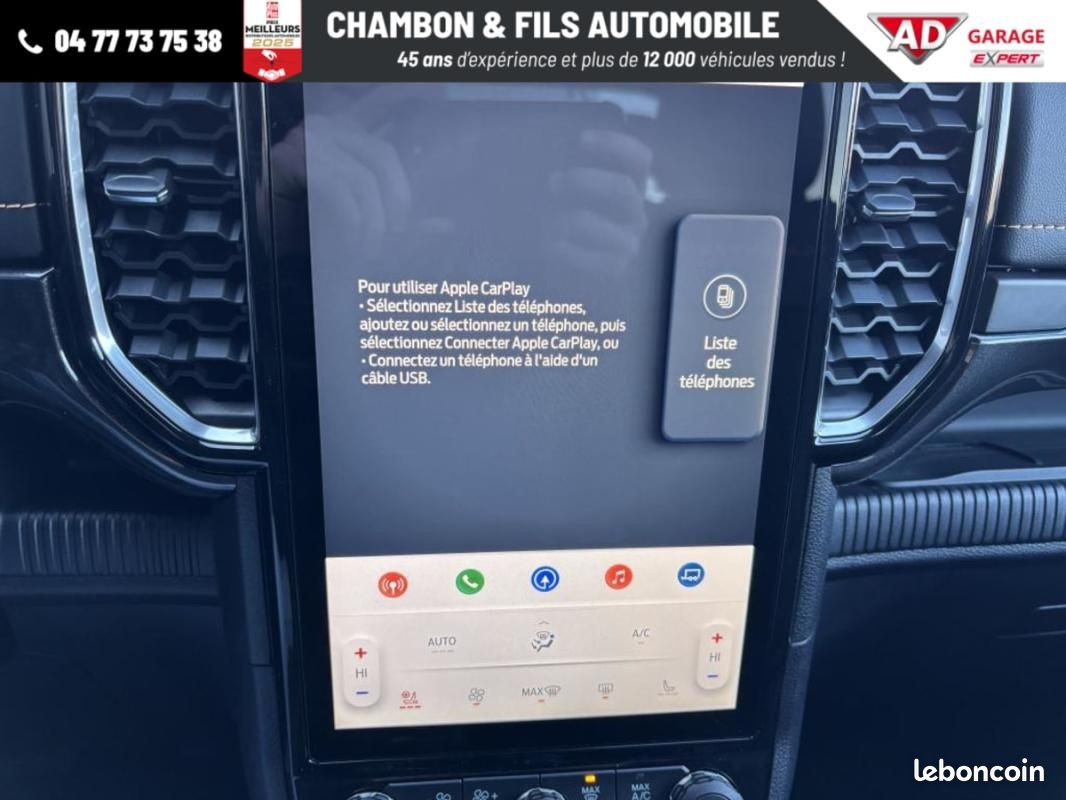 Ford Ranger DOUBLE CABINE 2.0 ECOBLUE 205 CH BVA10 4WD WILDTRAK 4 places SANS MALUS (image 10)