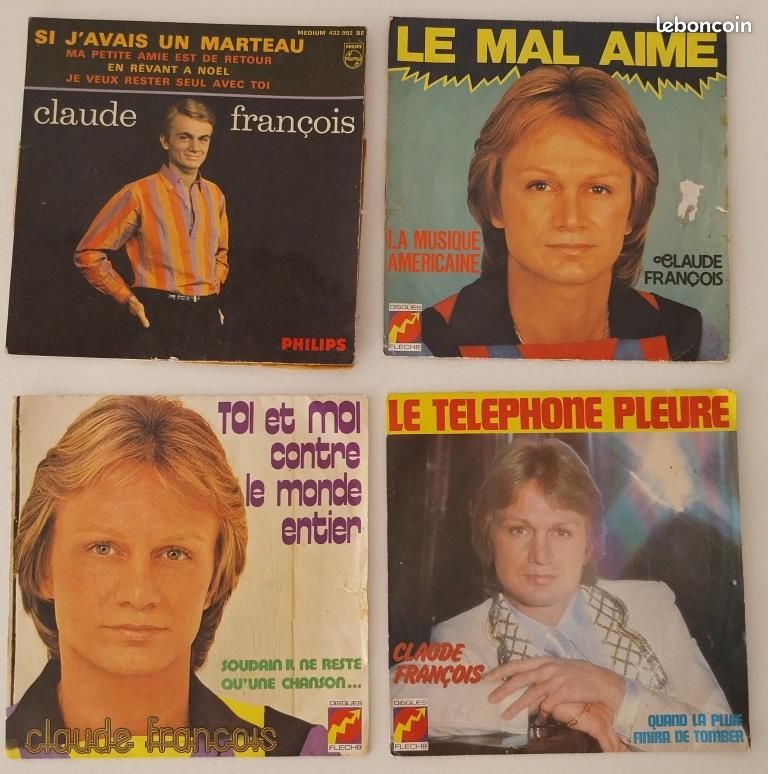 Lot 15 disques 45T chanteurs français année 70 (image 3)