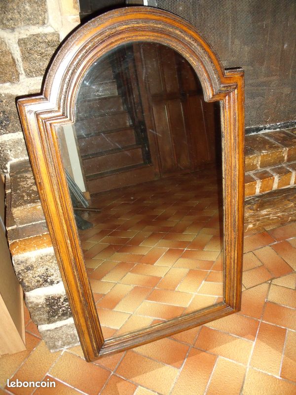Beau miroir mural de 106 cm tour en bois (image 1)