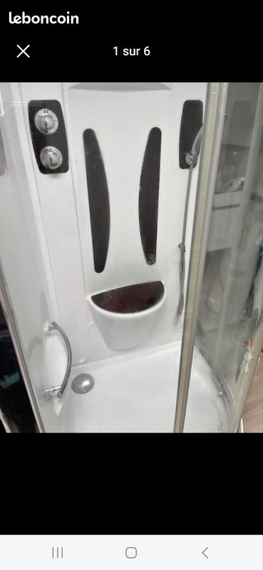 Cabine De Douche Complète D'angle – Blanc, Coulissante, Avec Robinet Et Porte