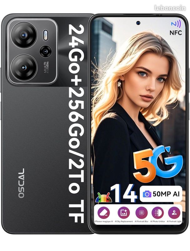 Tiger 13 Telephone Portable 5G 24Go+256Go/TF-2To (image 1)