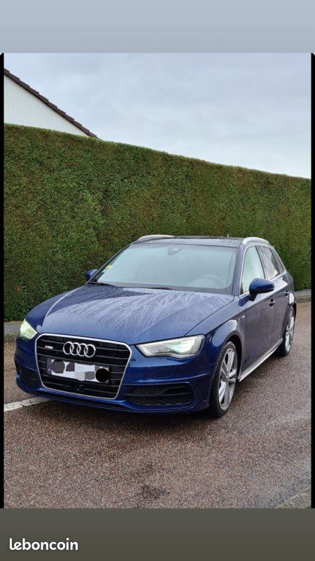 Audi A3 Sportback S-Line Plus – 2015 - 2.0 TDI 150 ch – Auto – Toit pano – Bleu Navarre – Distib OK – CT OK (image 1)