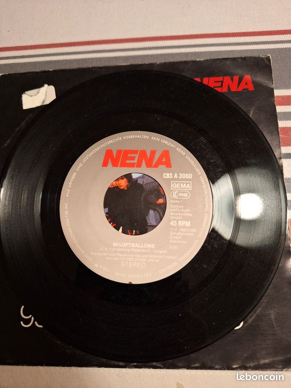 Lot de 5 disques 45 tours A HA Johnny Clémence Nena (image 7)