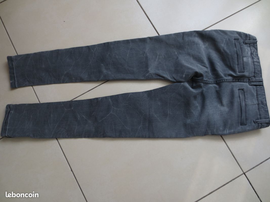 Jean gris, slim, marque Jennifer, T 32 (image 3)