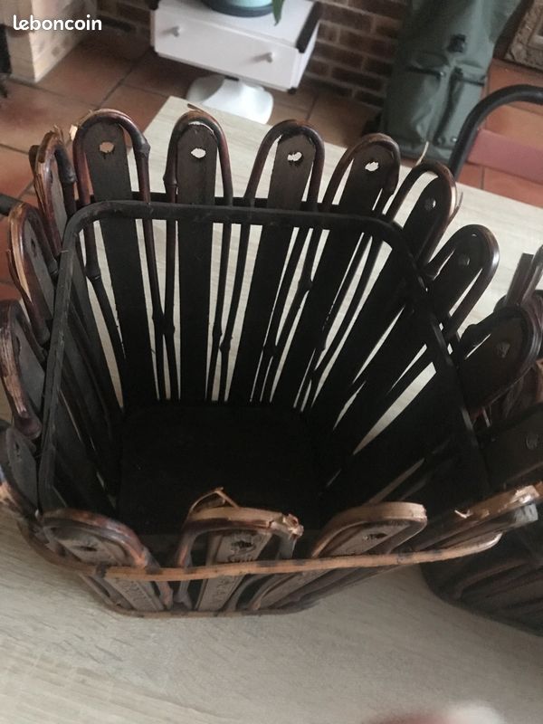 Cache pots en bois et bambou (image 3)