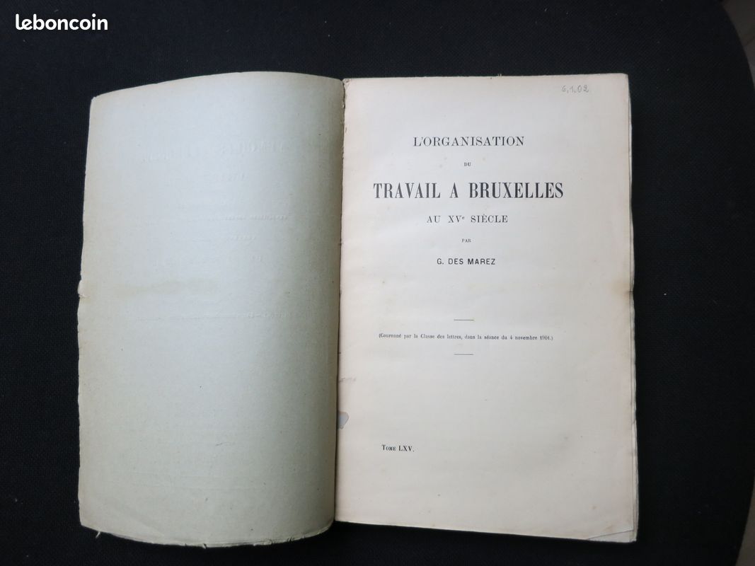L'organisation du travail à Bruxelles au XVe siècle. 1904 (image 3)