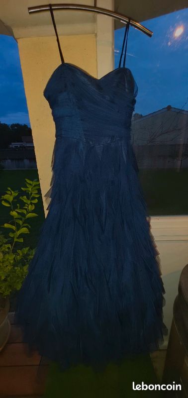 Robe de Soirée NafNaf Enchanteresse Bleue Marine (image 1)