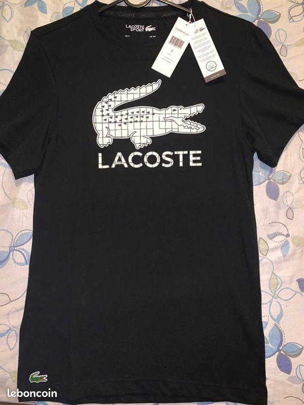 T-shirt Lacoste noir (neuf) (image 1)