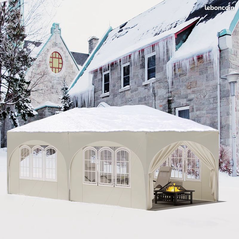Tonnelle De Jardin 3x6x2.6m Outvita Avec 6 Bâches Amovibles - Idéale Fêtes Et Réceptions