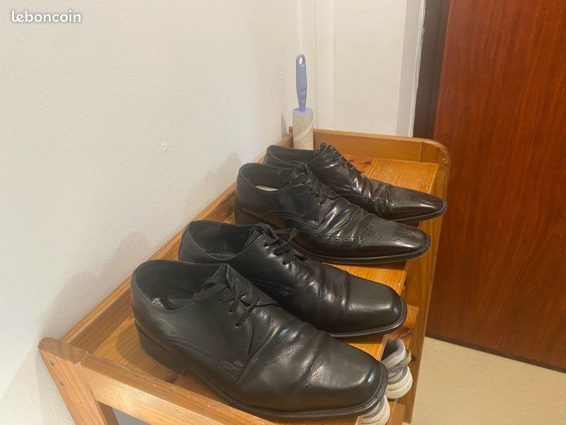 Chaussures de ville homme cuir noir Pointure 42 - Derby (image 2)