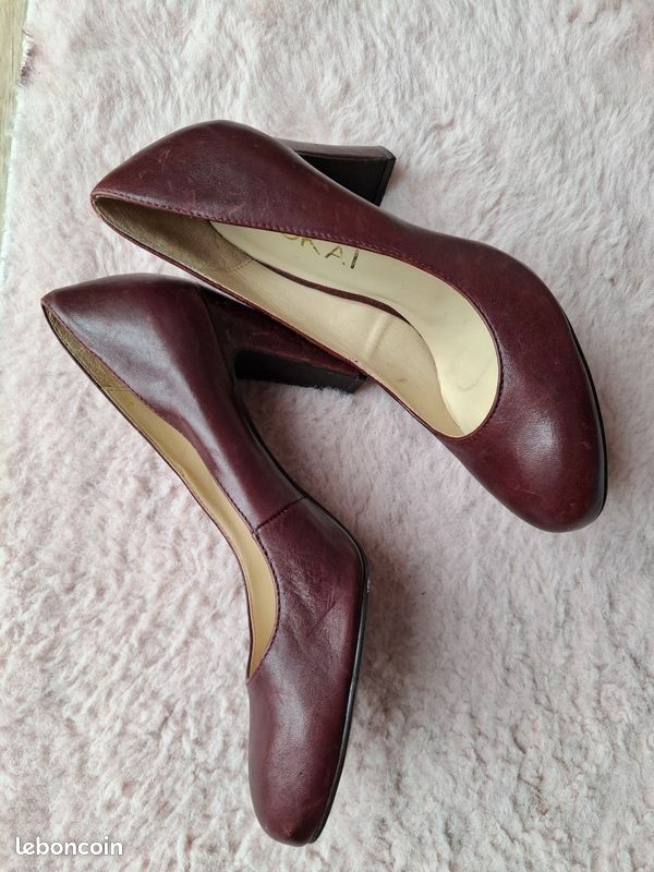 Escarpins cuir femme (image 8)