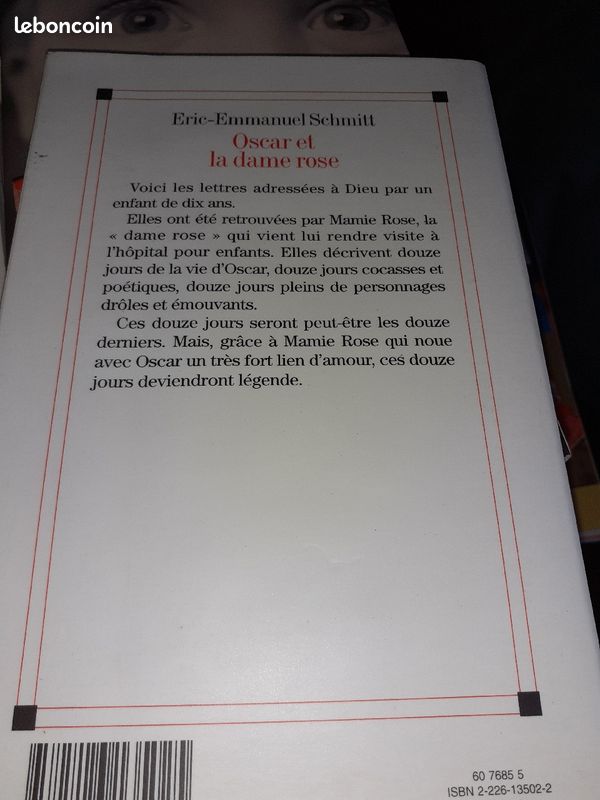 Livre ,oscar , éd albin Michel, de Eric-Emmanuel Schmitt (image 3)