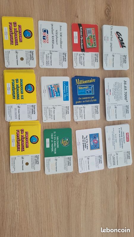 Lot De 6 Cartes Téléphoniques Usagées Sur Le Thème Du Football - Cartes De Collection