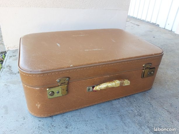 BAGAGE MALLE VALISE ancienne de VOITURE début 20ème Bois