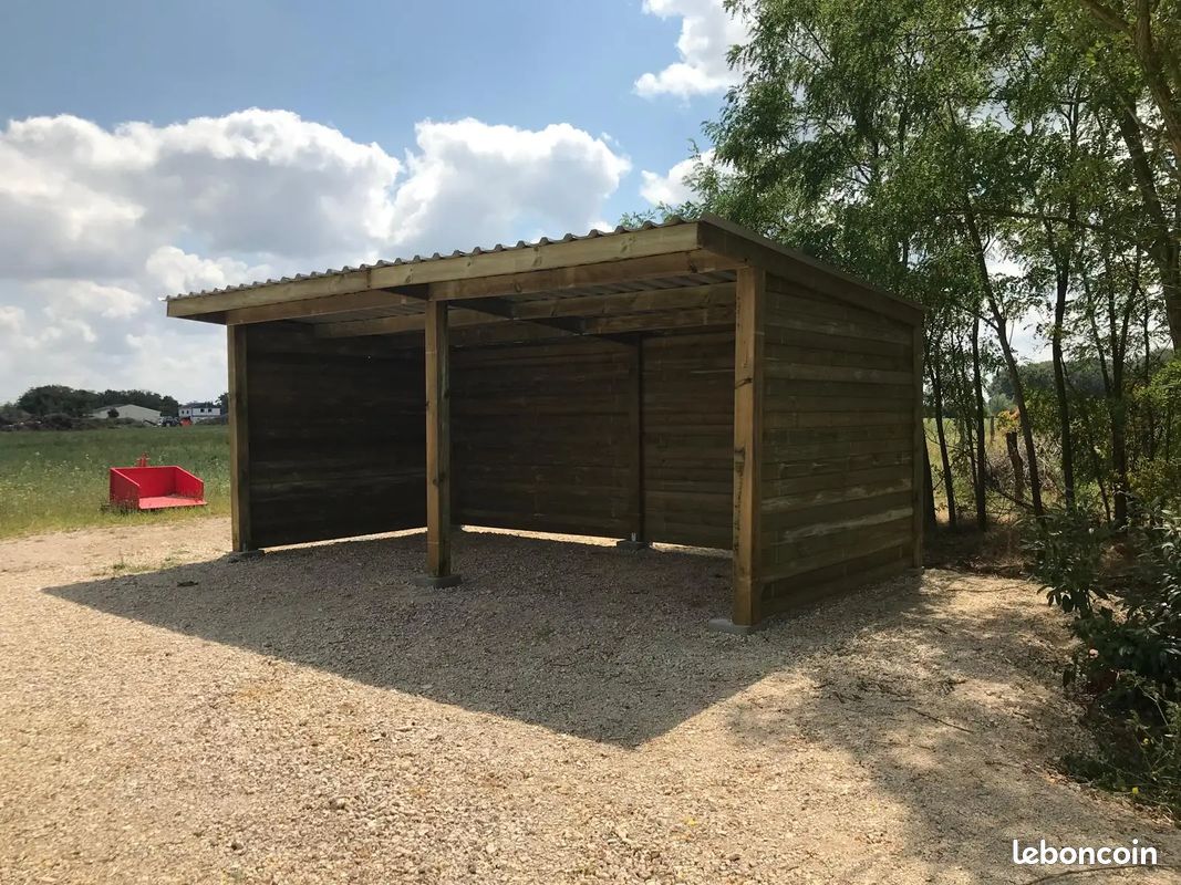 Hangar / box à chevaux / carport / abris en bois classe 4 – kit modulaire (image 2)