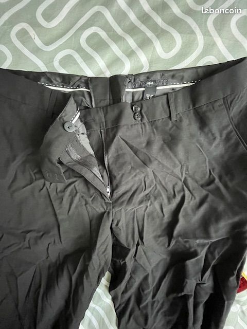 Pantalon léger large noir femme - T46 (image 6)