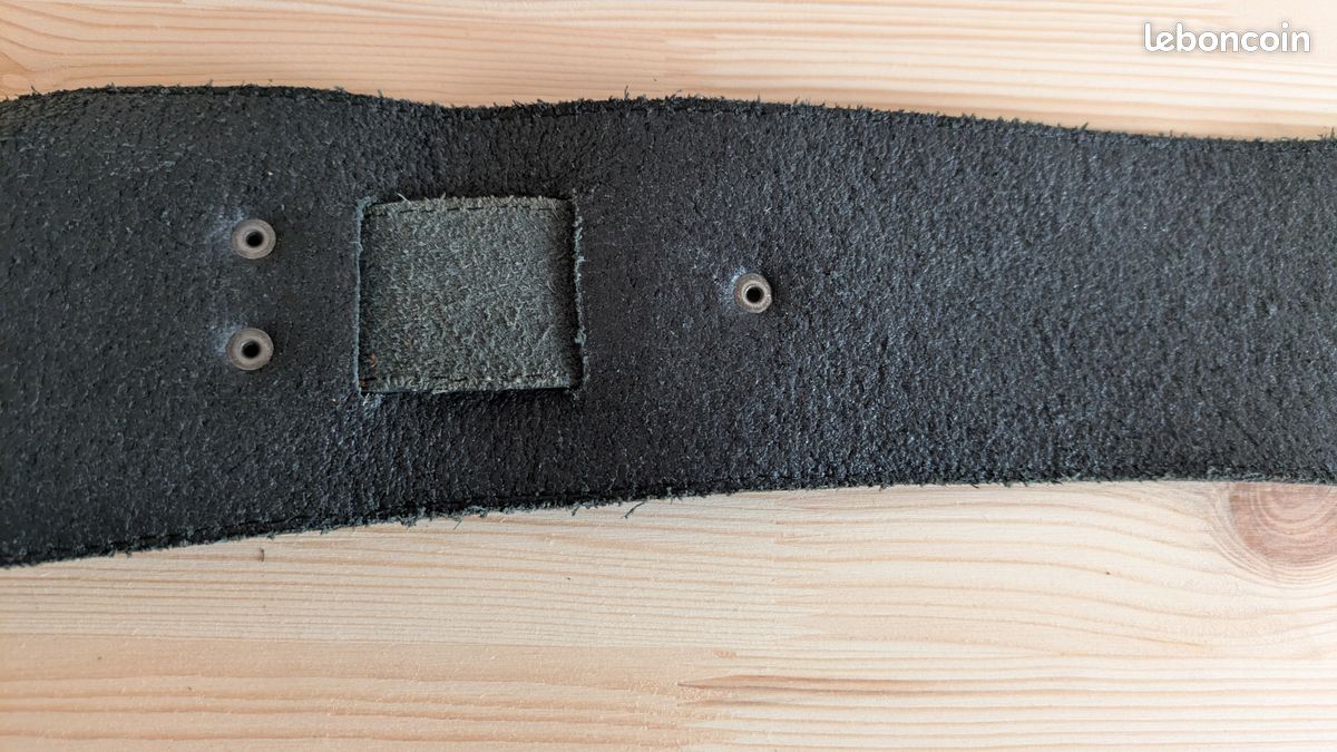 Ceinture cuir WE noire 85 cm (image 16)