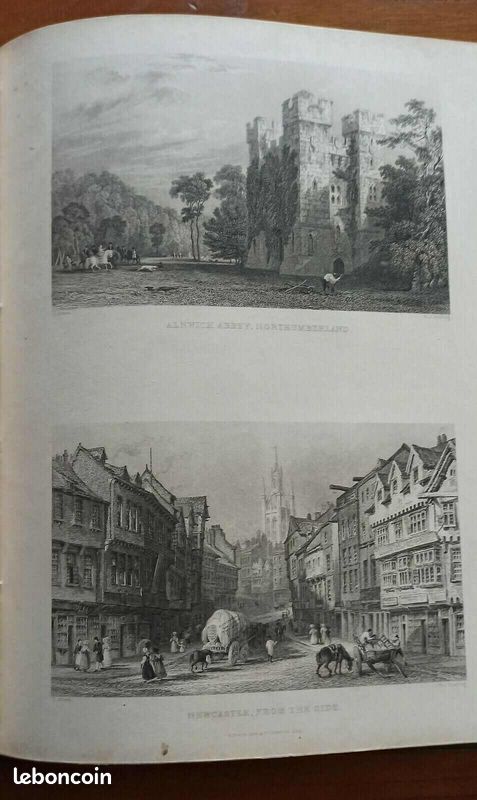 Itinéraire pittoresque au Nord de l'Angleterre / RARE / 1834 Livre Ancien (image 7)