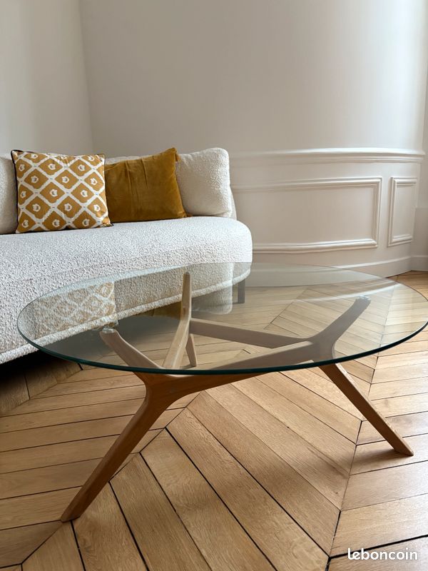 Table en bois et verre (image 4)