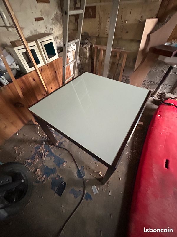 À vendre table design verre / bois (image 2)
