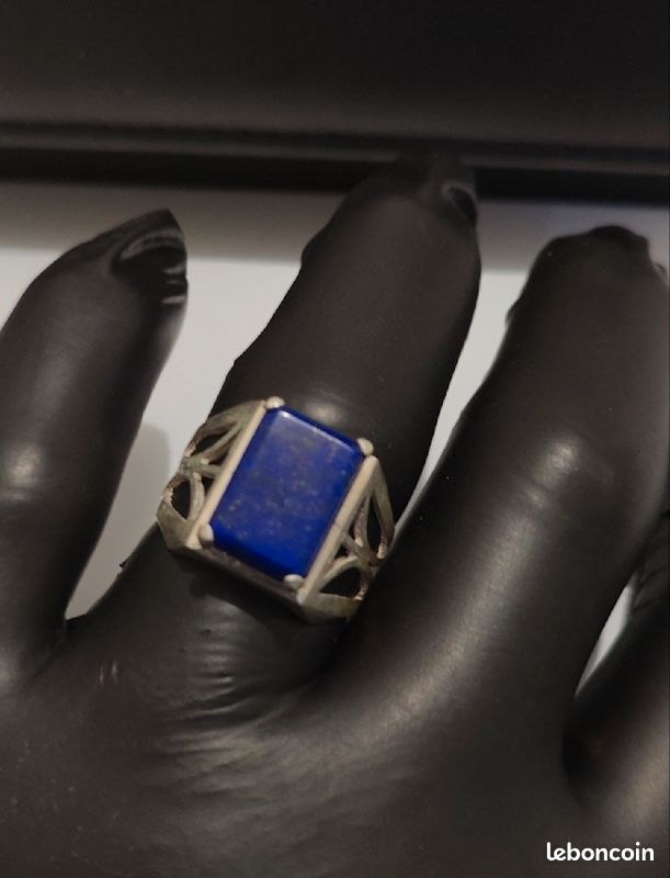 4 ct bague argent LAPIS LAZULLI+ certificat d'authenticité (image 9)
