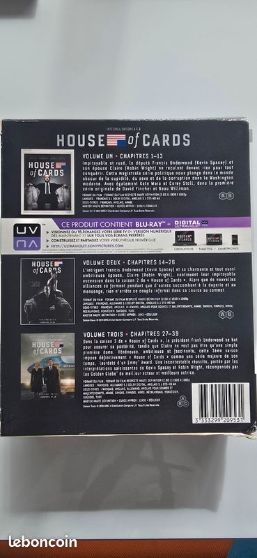 Blu-ray HOUSE OF CARDS saison 1 à 5 (image 3)