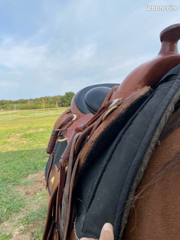 Couverture De Selle Western En Laine – Motif Ranch – Fabriquée En Inde