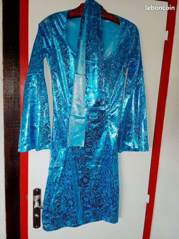 Déguisement de couple disco bleu brillant adultes : Deguise-toi, achat de Déguisements couples