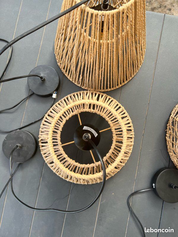 Lampe suspension en corde tissée (image 9)