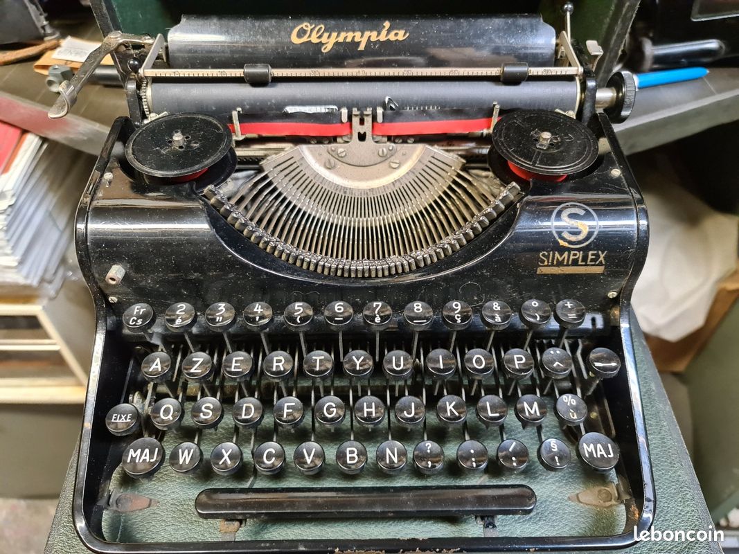 Jouet Ancien Machine à Écrire SIMPLEX TYPEWRITER Spécial 1908 - USA - Tôle