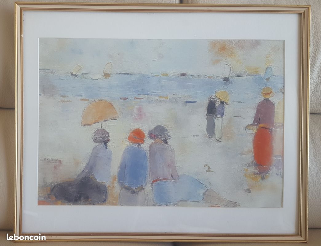 Toile sous verre TRÈS BON ÉTAT (image 1)