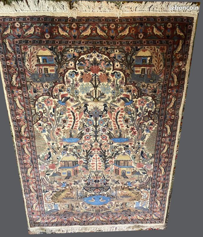 Tapis ancien Pakistanais laine et soie (image 5)