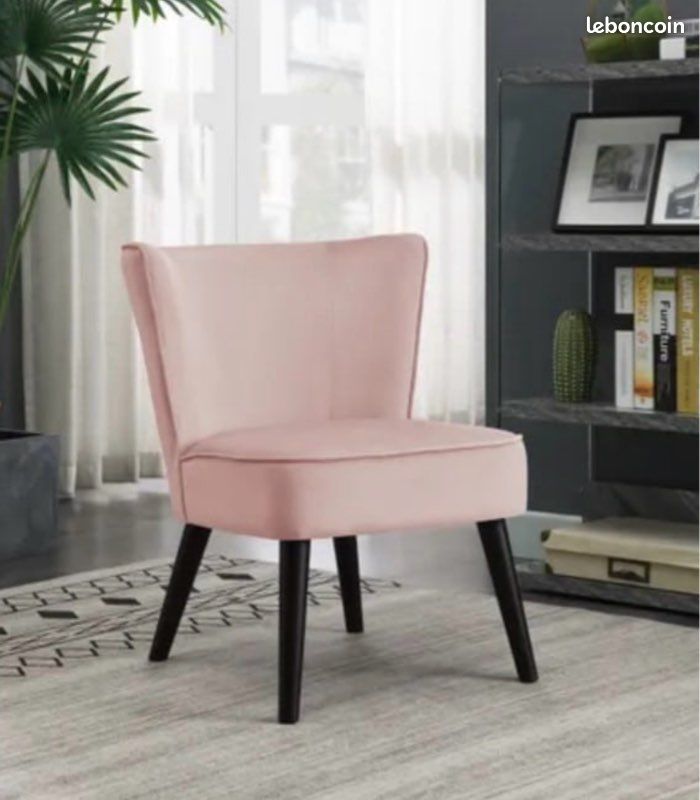 Chaise/Fauteuil Rose Pâle très bon état (image 1)
