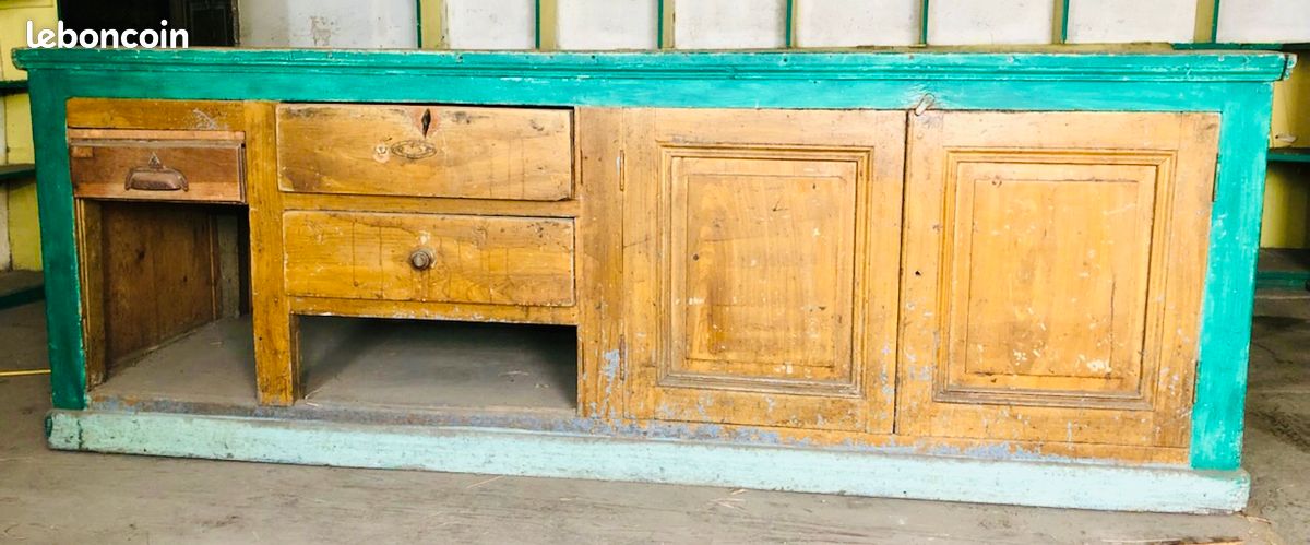 Meuble de métier ancien comptoir d’épicerie - Vintage (image 2)